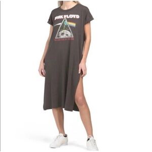 Chaser Pink Floyd Dark Side Of The Moon T-Shirt Dress Size S 100% Cotton